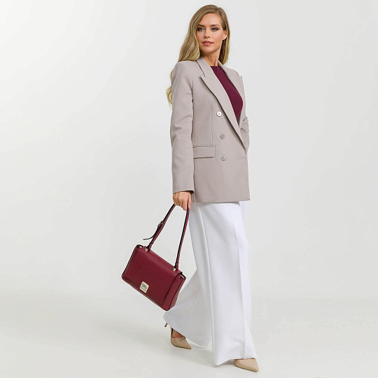 Женская сумка Dr. Koffer из натуральной кожи красная