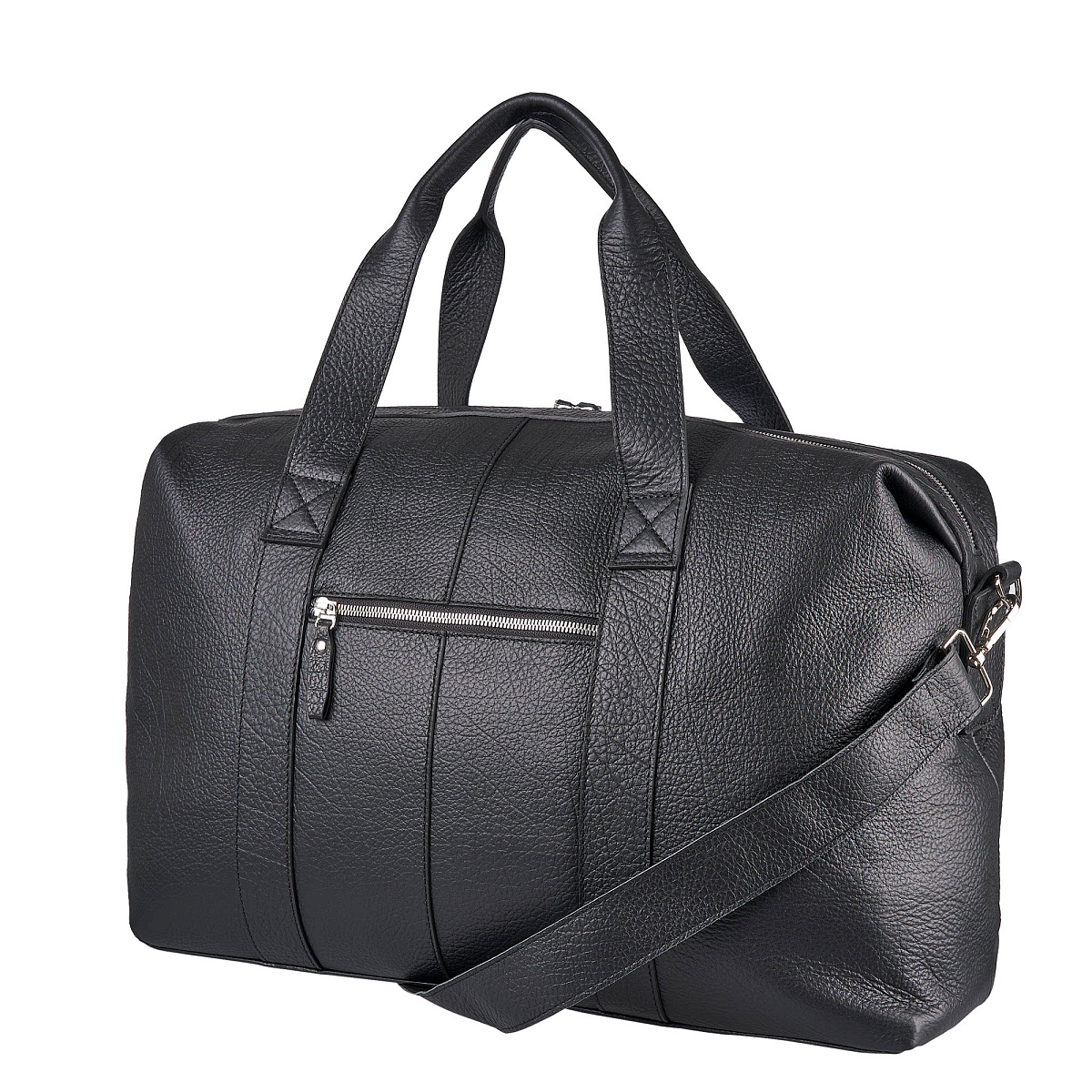 Сумка дорожная Dr.Koffer из натуральной кожи черная