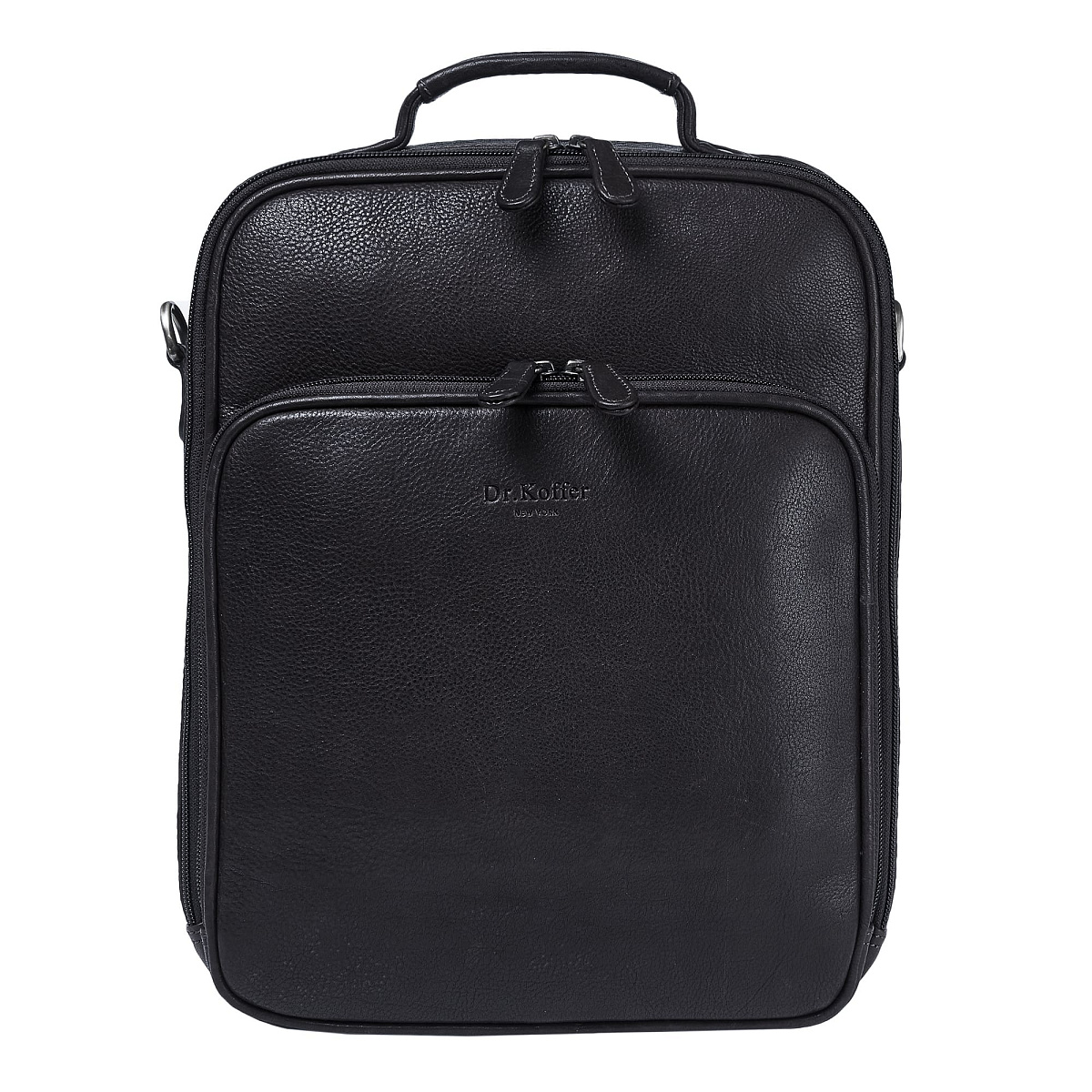 Сумка через плечо Dr.Koffer из натуральной кожи черная