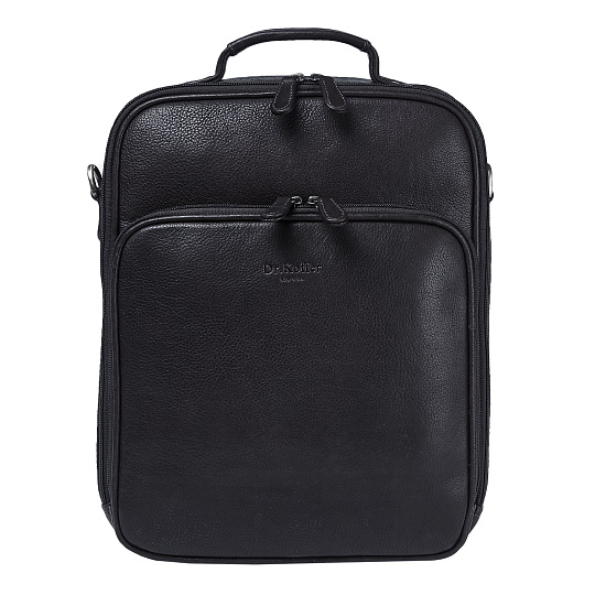 Сумка через плечо Dr.Koffer из натуральной кожи черная