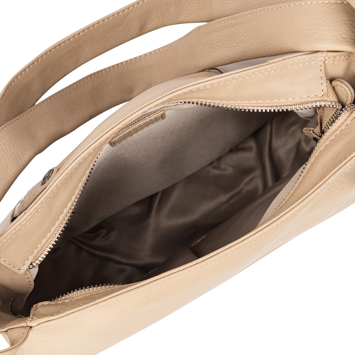 Женская сумка Dr.Koffer из натуральной кожи бежевая