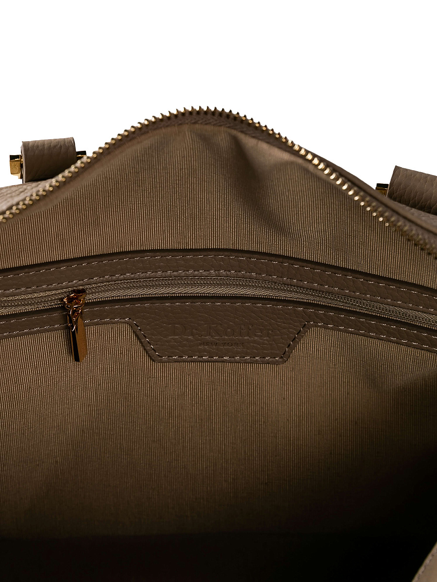 Женская сумка Dr. Koffer из натуральной кожи бежевая