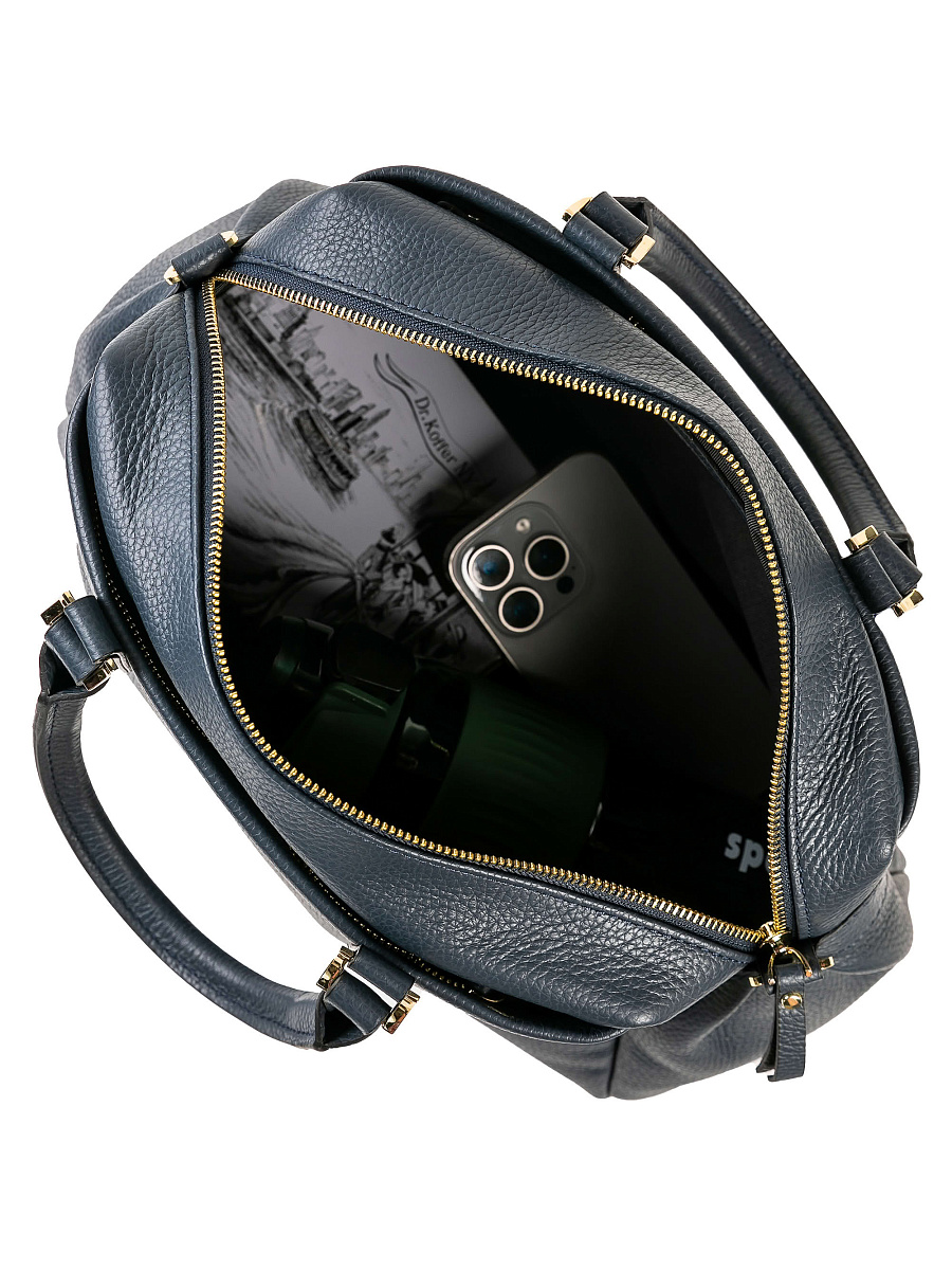 Женская сумка Dr. Koffer из натуральной кожи синяя