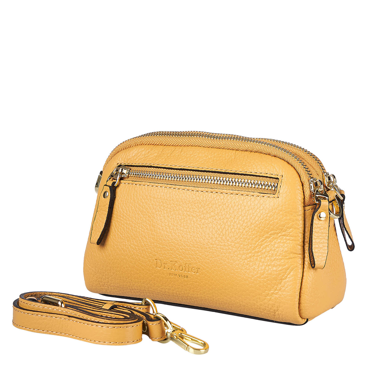 Женская сумка Dr. Koffer из натуральной кожи оранжевая