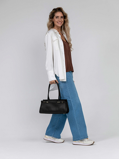 Женская сумка Dr.Koffer из натуральной кожи темно-коричневая