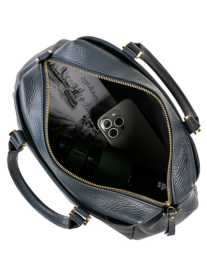 Женская сумка Dr. Koffer из натуральной кожи синяя