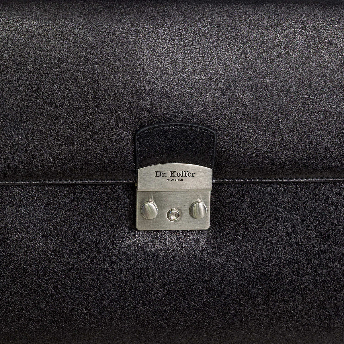 Портфель Dr.Koffer из натуральной кожи черный
