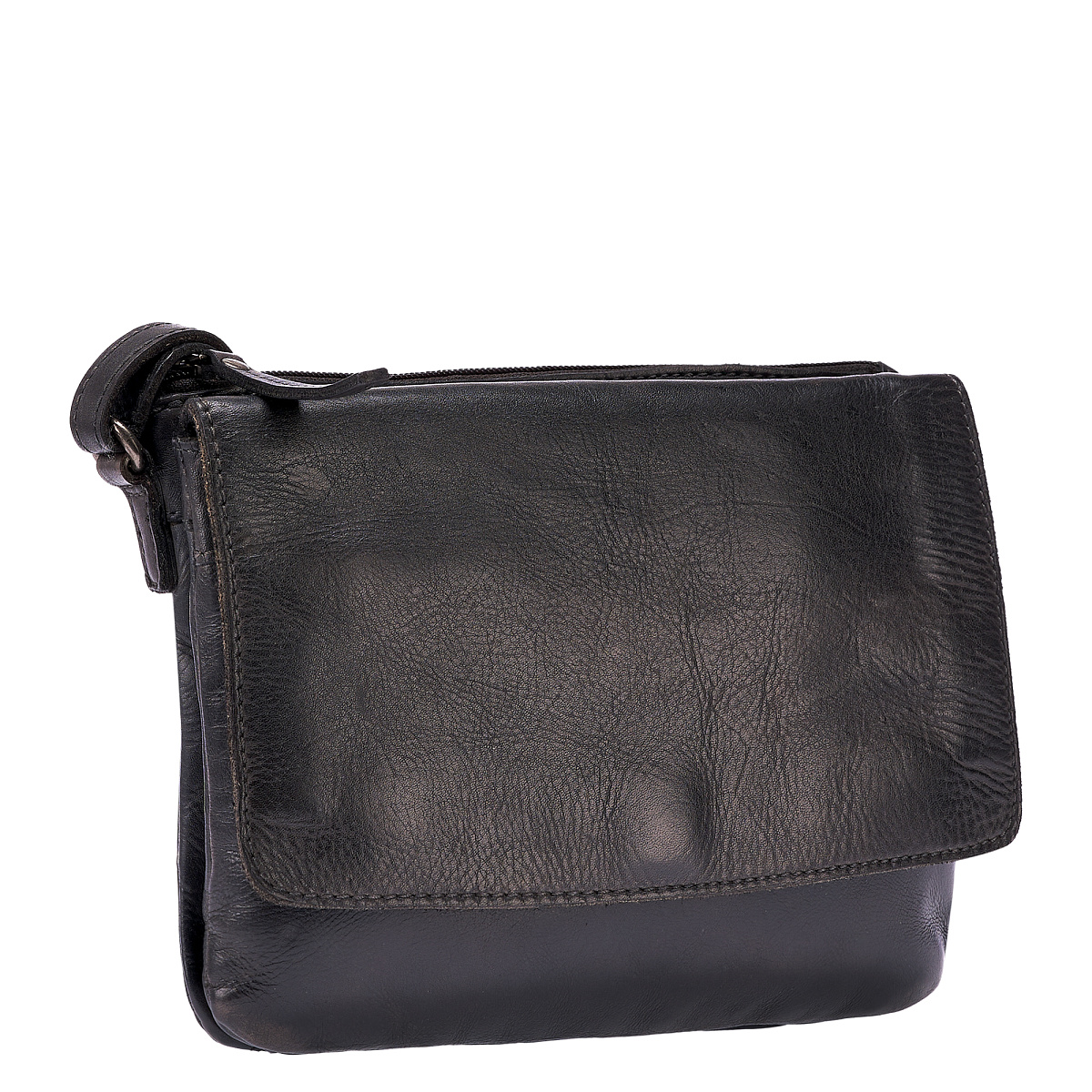 Сумка через плечо Dr.Koffer из натуральной кожи серая