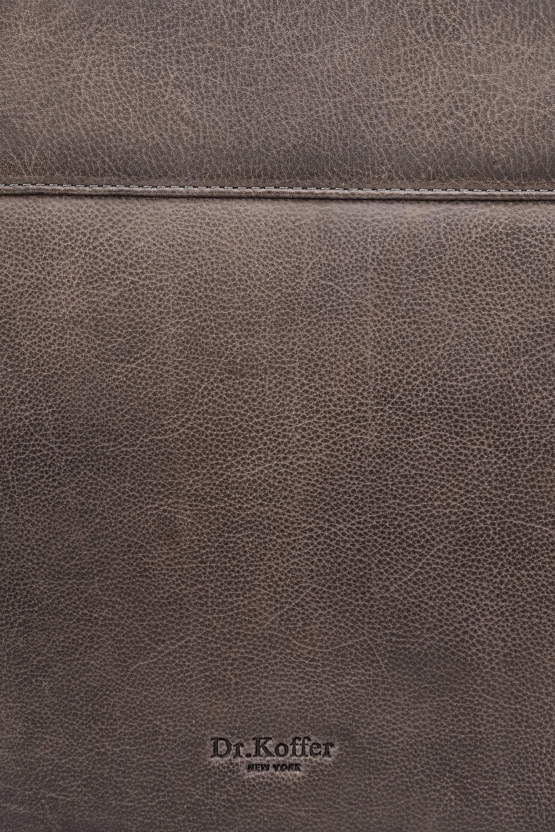 Сумка через плечо Dr. Koffer из натуральной кожи серая
