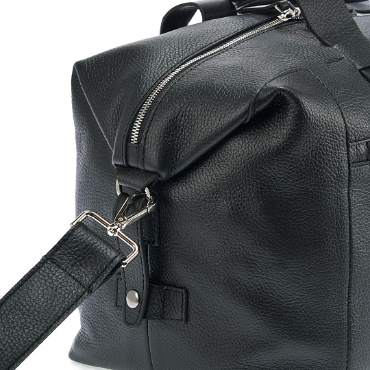 Сумка дорожная Dr. Koffer из натуральной кожи черная