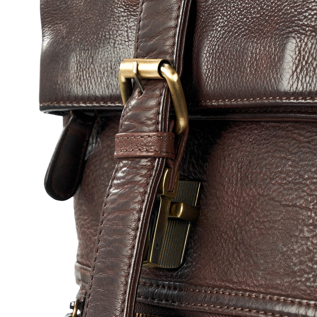 Рюкзак Dr.Koffer из натуральной кожи темно-коричневый