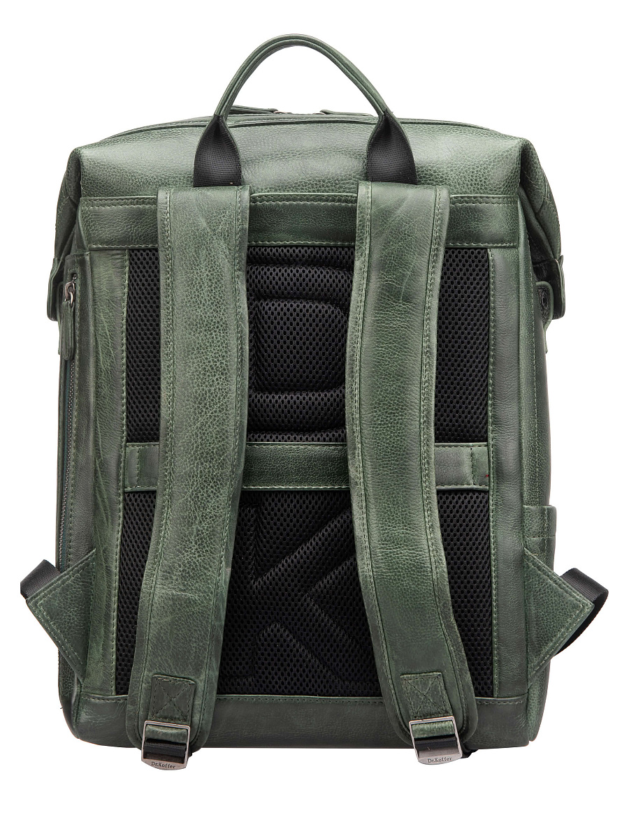 Рюкзак Dr. Koffer из натуральной кожи зеленый