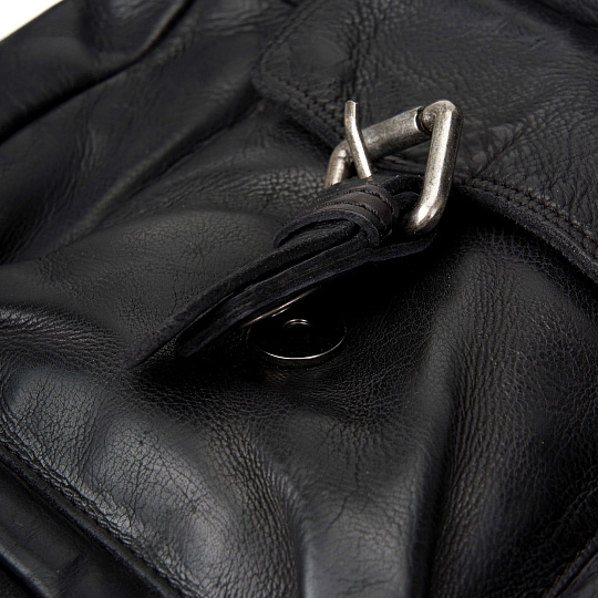 Деловая сумка Dr.Koffer из натуральной кожи черная