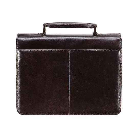 Портфель Dr.Koffer из натуральной кожи темно-коричневый