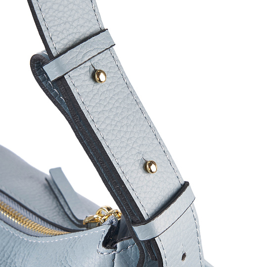 Женская сумка Dr. Koffer из натуральной кожи голубая