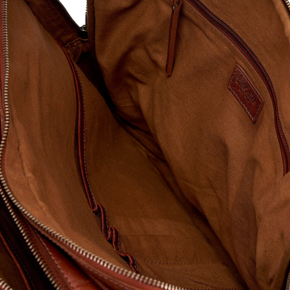 Деловая сумка Dr.Koffer из натуральной кожи коричневая