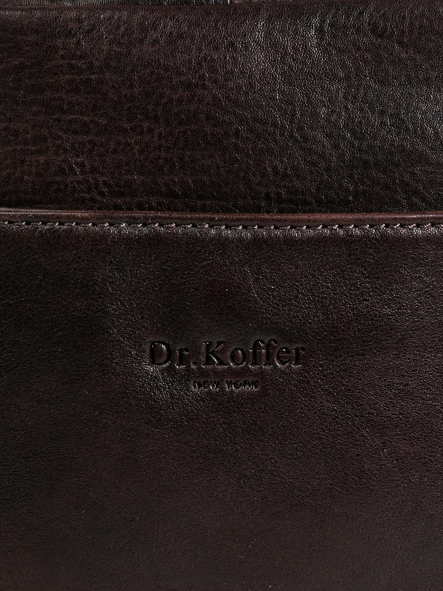 Сумка через плечо Dr.Koffer из натуральной кожи коричневая