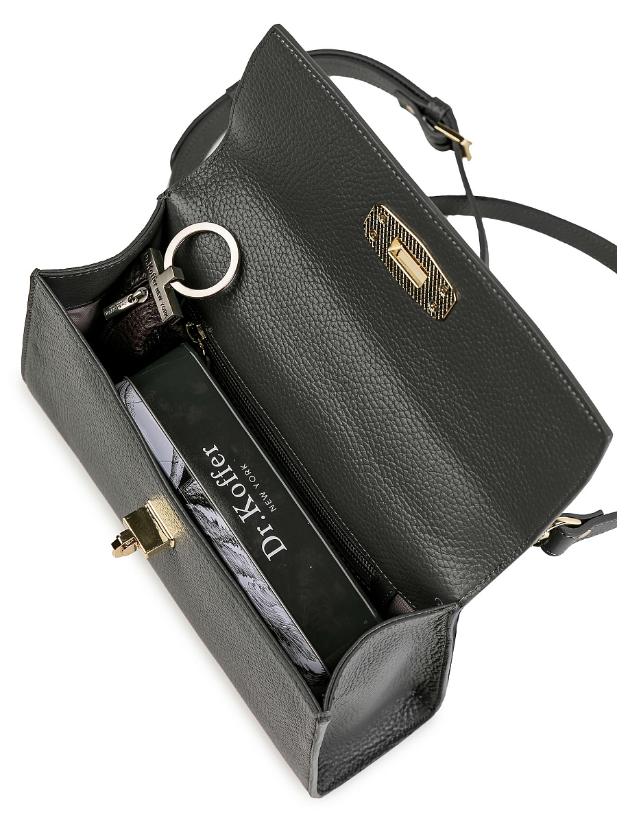 Женская сумка Dr.Koffer из натуральной кожи темно-серая