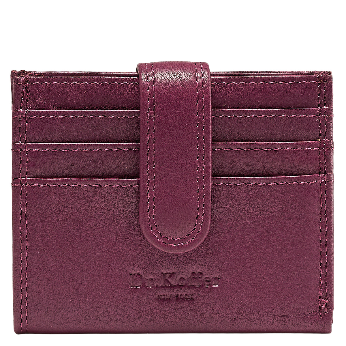 Кредитница Dr.Koffer из натуральной кожи фиолетовое