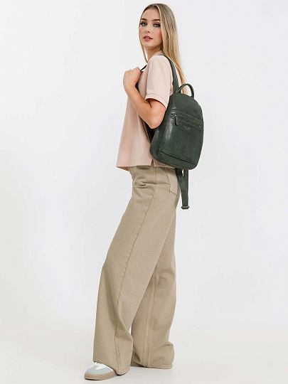 Рюкзак Dr.Koffer из натуральной кожи зеленый