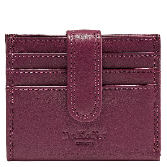 Кредитница Dr.Koffer из натуральной кожи фиолетовое