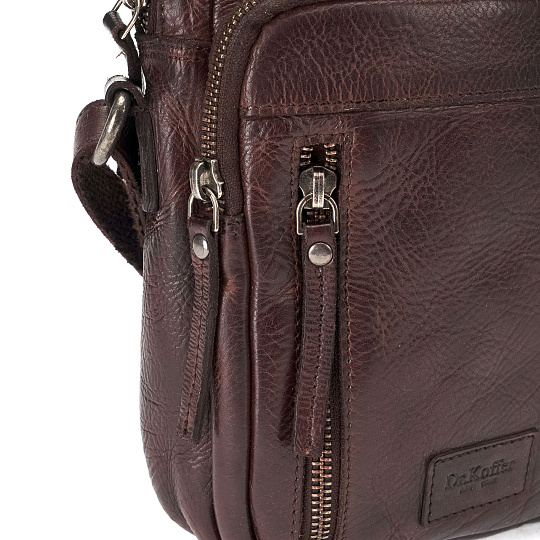 Сумка через плечо Dr.Koffer из натуральной кожи коричневая
