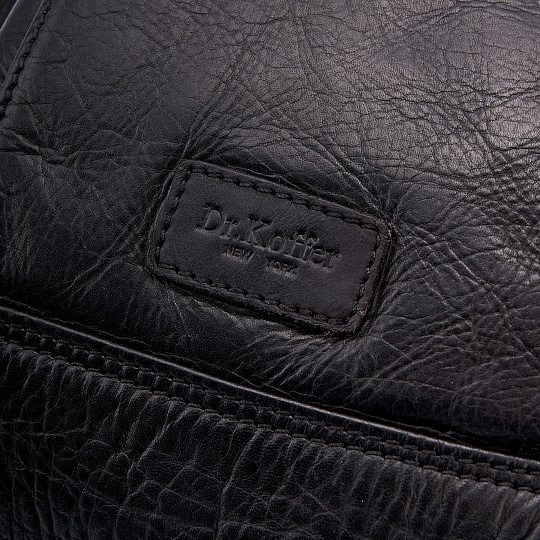 Сумка через плечо Dr.Koffer из натуральной кожи черная