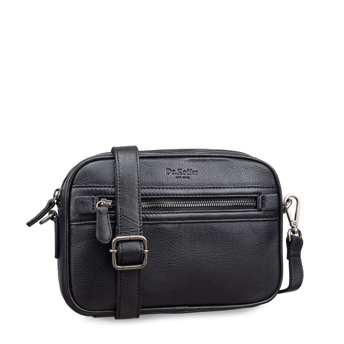 Сумка через плечо Dr.Koffer из натуральной кожи черная
