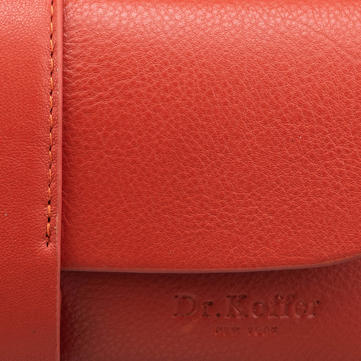 Очечник Dr.Koffer из натуральной кожи оранжевый