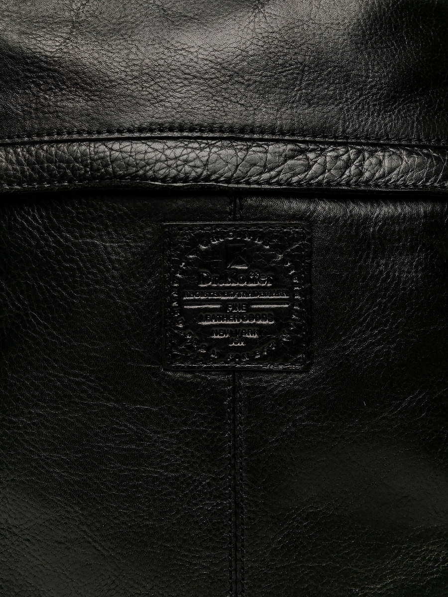 Сумка через плечо Dr.Koffer из натуральной кожи черная