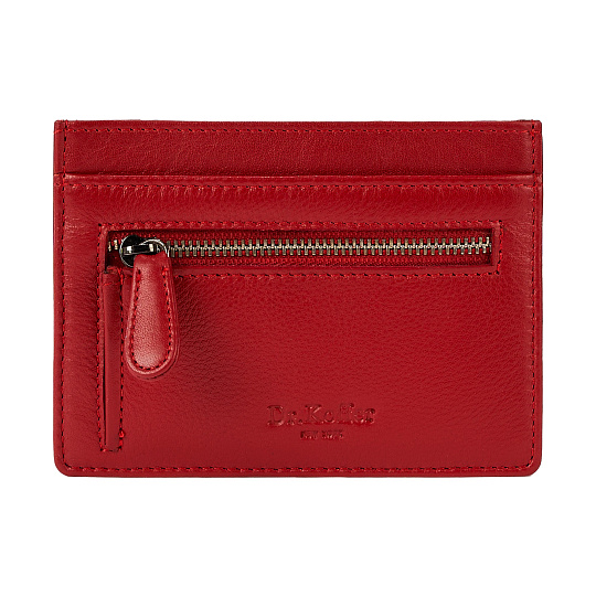 Кредитница Dr.Koffer из натуральной кожи красная