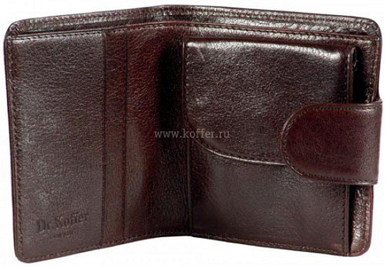 Портмоне Dr.Koffer из натуральной кожи коричневое