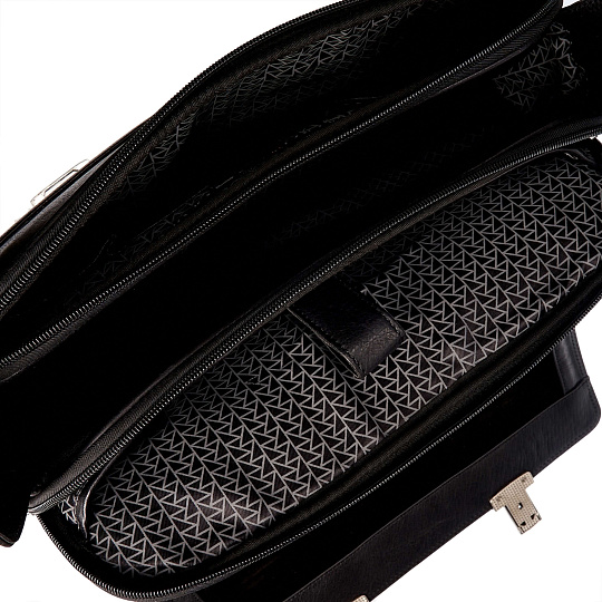 Портфель Dr.Koffer из натуральной кожи черный