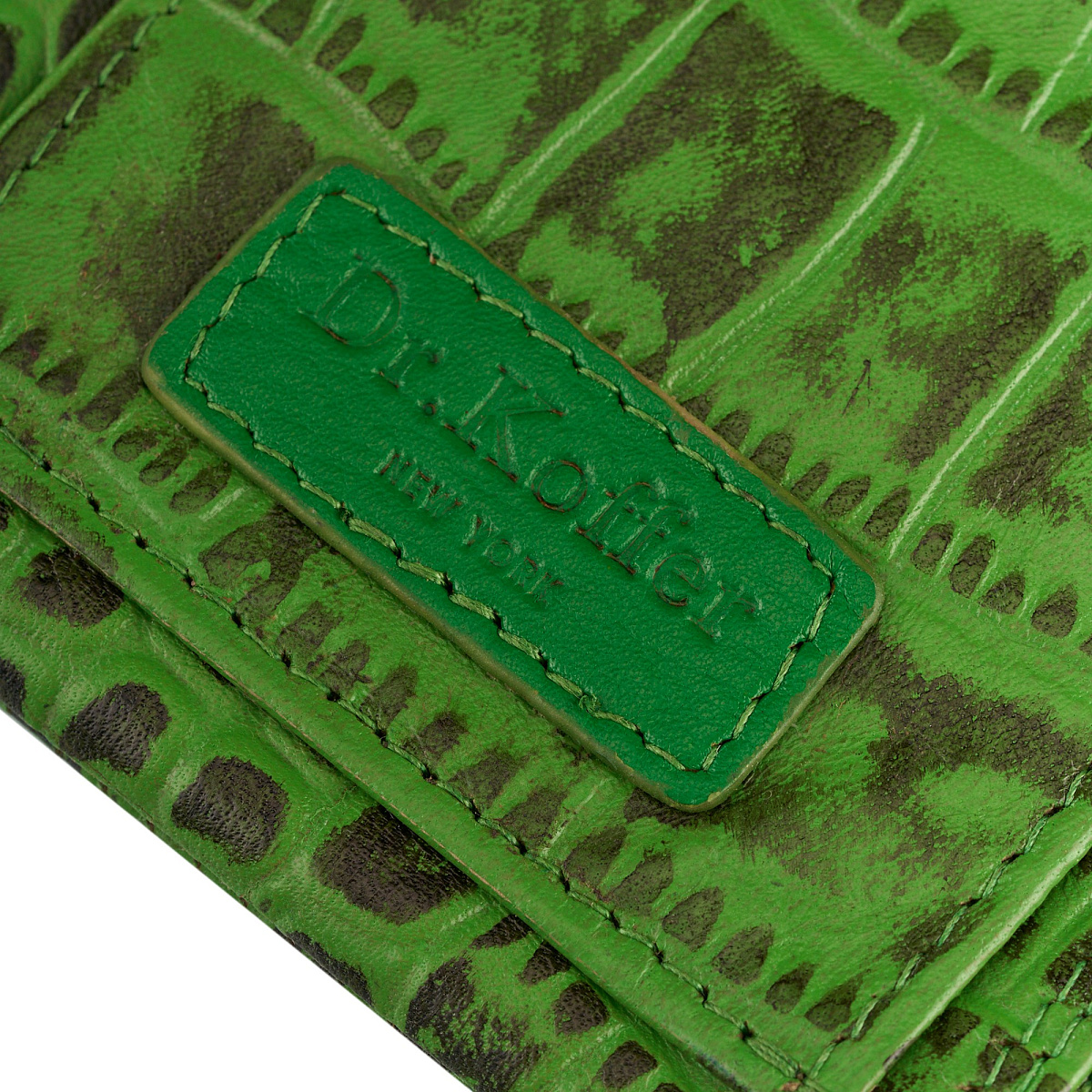 Кредитница Dr.Koffer из натуральной кожи зеленая