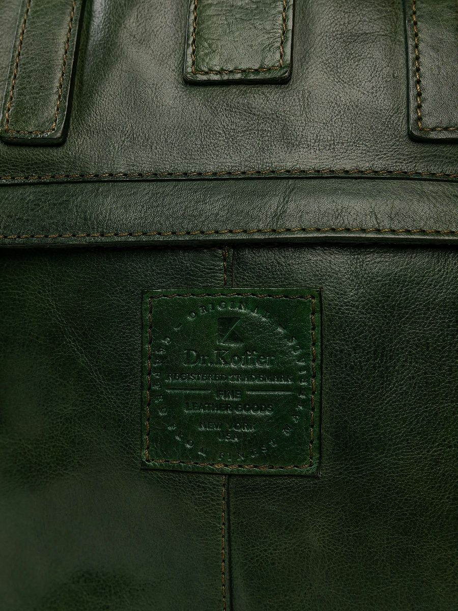 Рюкзак Dr.Koffer из натуральной кожи зеленый