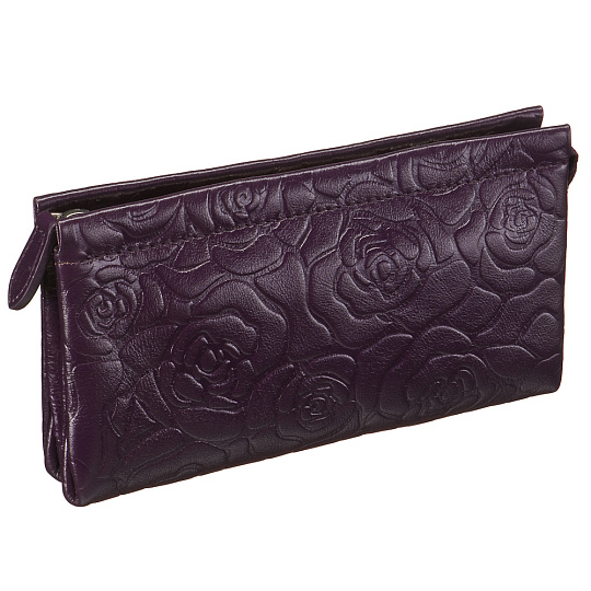 Косметичка Dr.Koffer из натуральной кожи фиолетовая