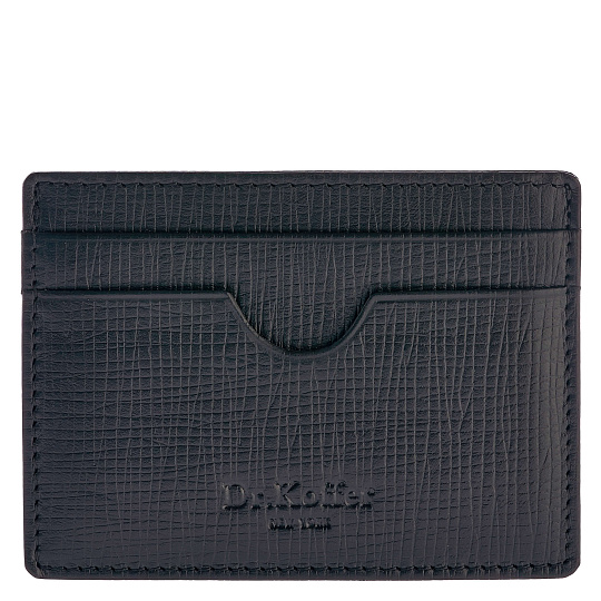 Кредитница Dr.Koffer из натуральной кожи черная