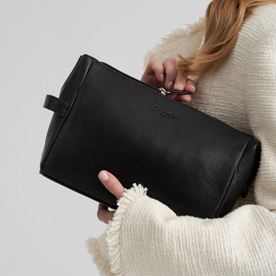 Несессер Dr. Koffer из натуральной кожи черный