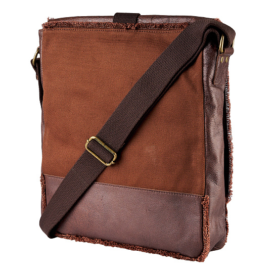 Сумка через плечо Dr.Koffer из натуральной кожи коричневая