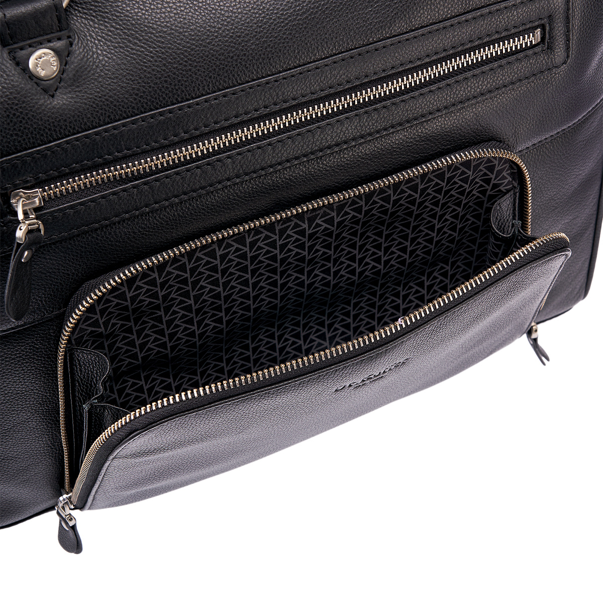 Деловая сумка Dr.Koffer из натуральной кожи черная