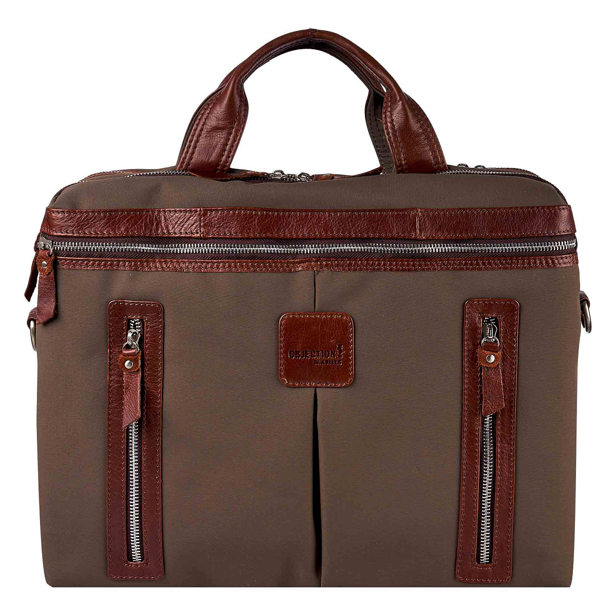 Деловая сумка Dr.Koffer из полиэстэра и натуральной кожи