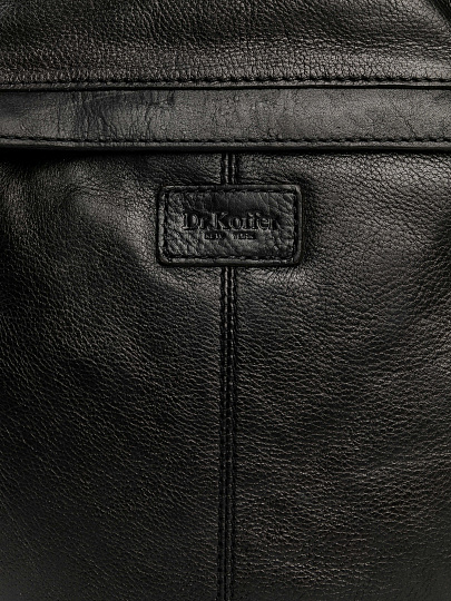 Сумка через плечо Dr.Koffer из натуральной кожи черная