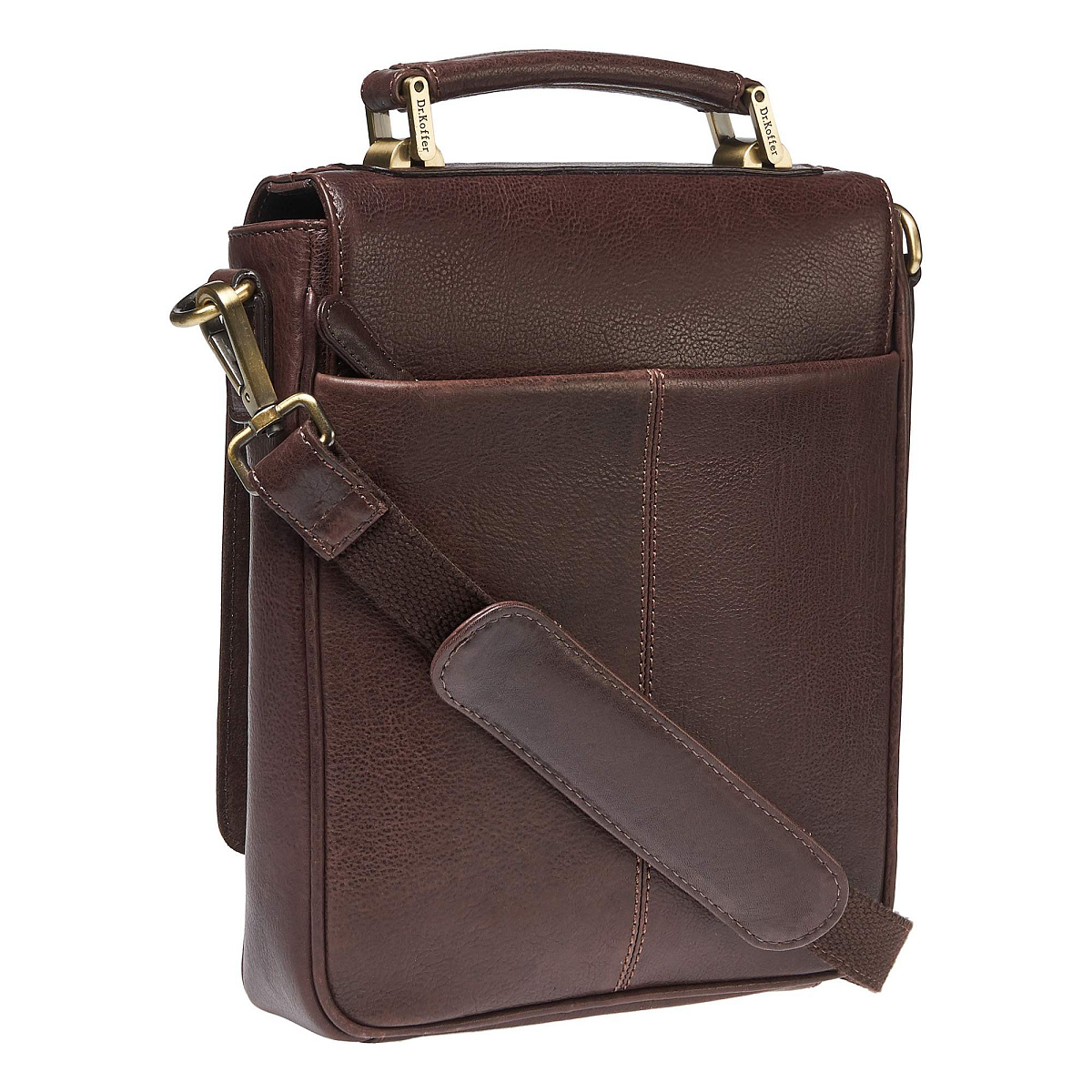 Сумка через плечо Dr.Koffer из натуральной кожи коричневая
