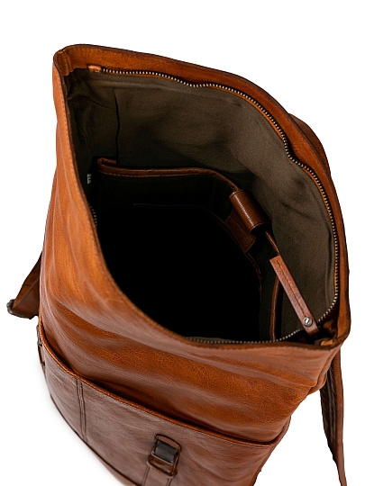 Рюкзак Dr.Koffer из натуральной кожи светло-коричневый