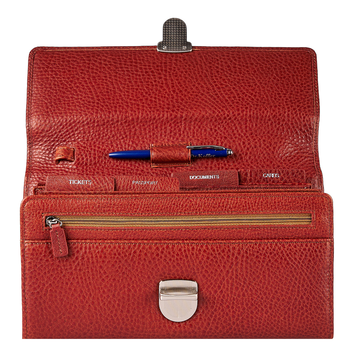 Сумка барсетка из натуральной кожи Dr. Koffer коричневая