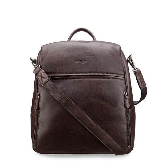 Рюкзак Dr.Koffer из натуральной кожи темно-коричневый
