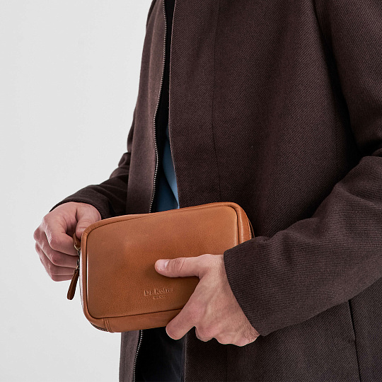 Несессер Dr.Koffer из натуральной кожи коричневый