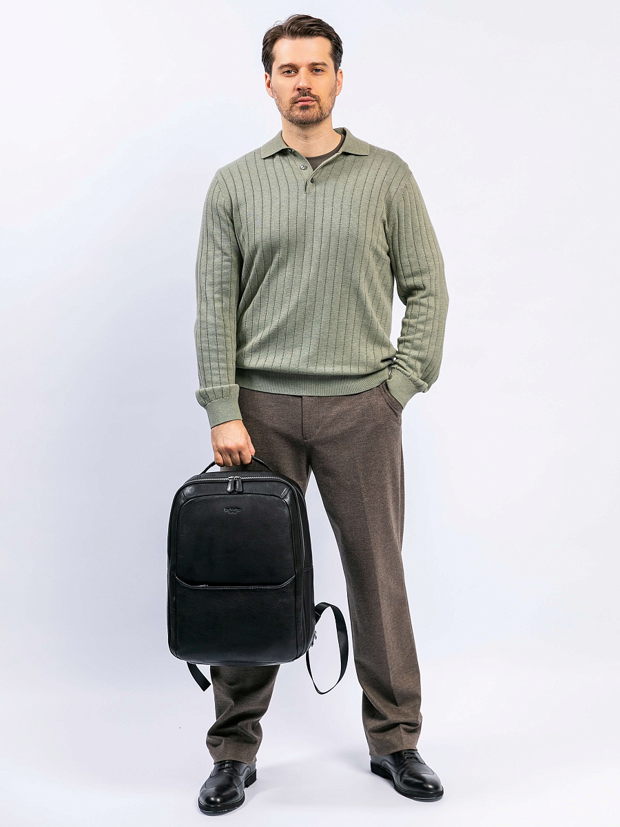 Рюкзак Dr. Koffer из натуральной кожи черный