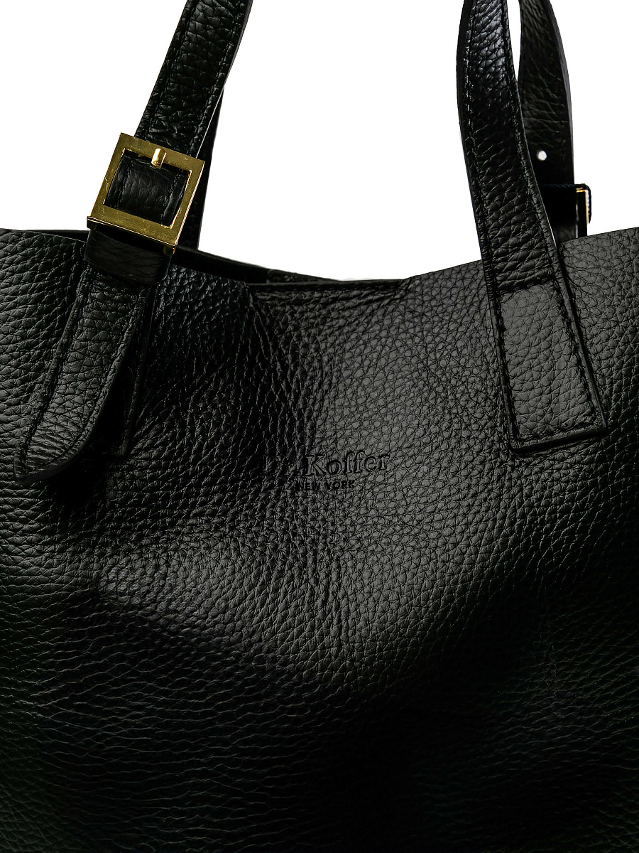 Женская сумка Dr.Koffer из натуральной кожи черная