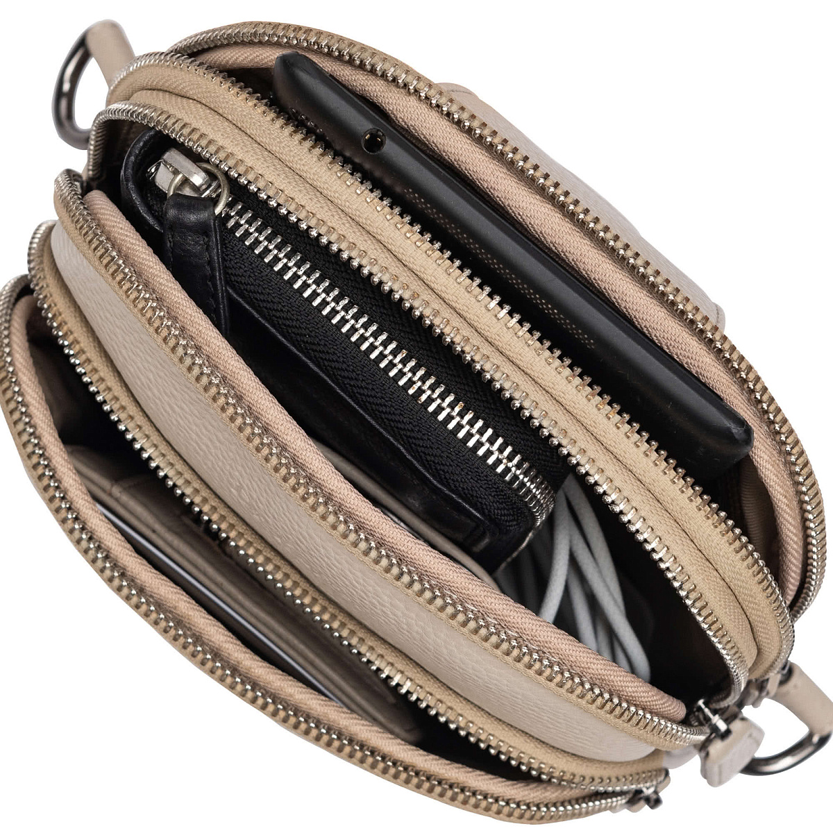 Рюкзак Dr.Koffer из натуральной кожи бежевый